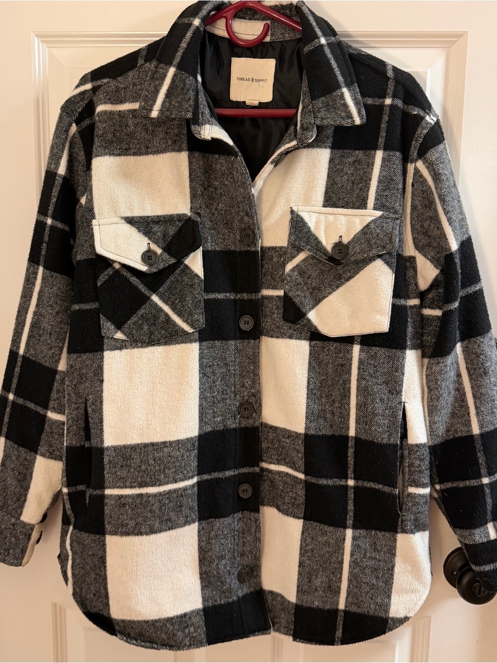 Thread & Supply Plaid Shacket M